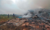 Очередное возгорание  Сабуровской свалки произошло 24 июня